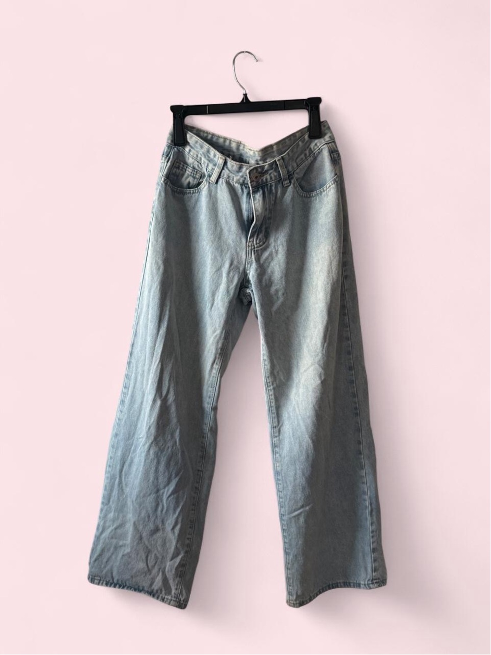 SHEIN Women’s Light Blue Relaxed Wide-Leg Jeans